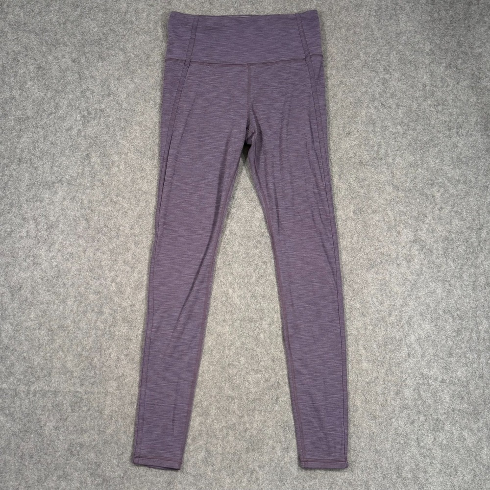 Athleta Heather Purple Elation Over The Heel 29" Tights Women's Size Medium